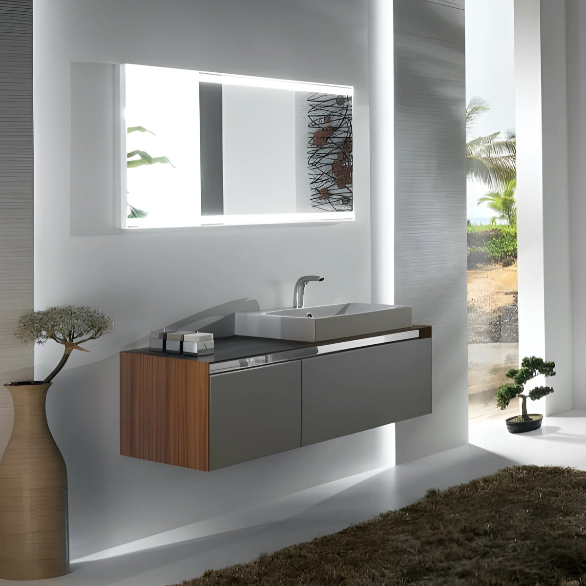 Carnavale Matte Cashmere Bathroom Vanity by Armadi Art