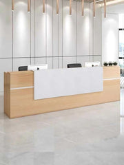 Simple Wooden Color Reception Desk