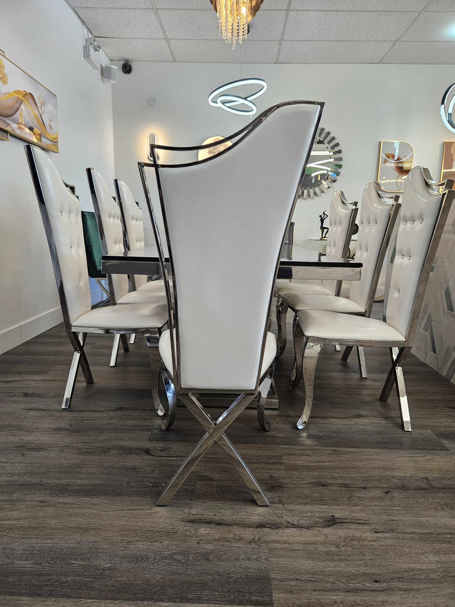 Modern Luxury Silver Dining Chair