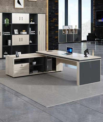 CLARA Natural Oak Modern Executive Office Desk