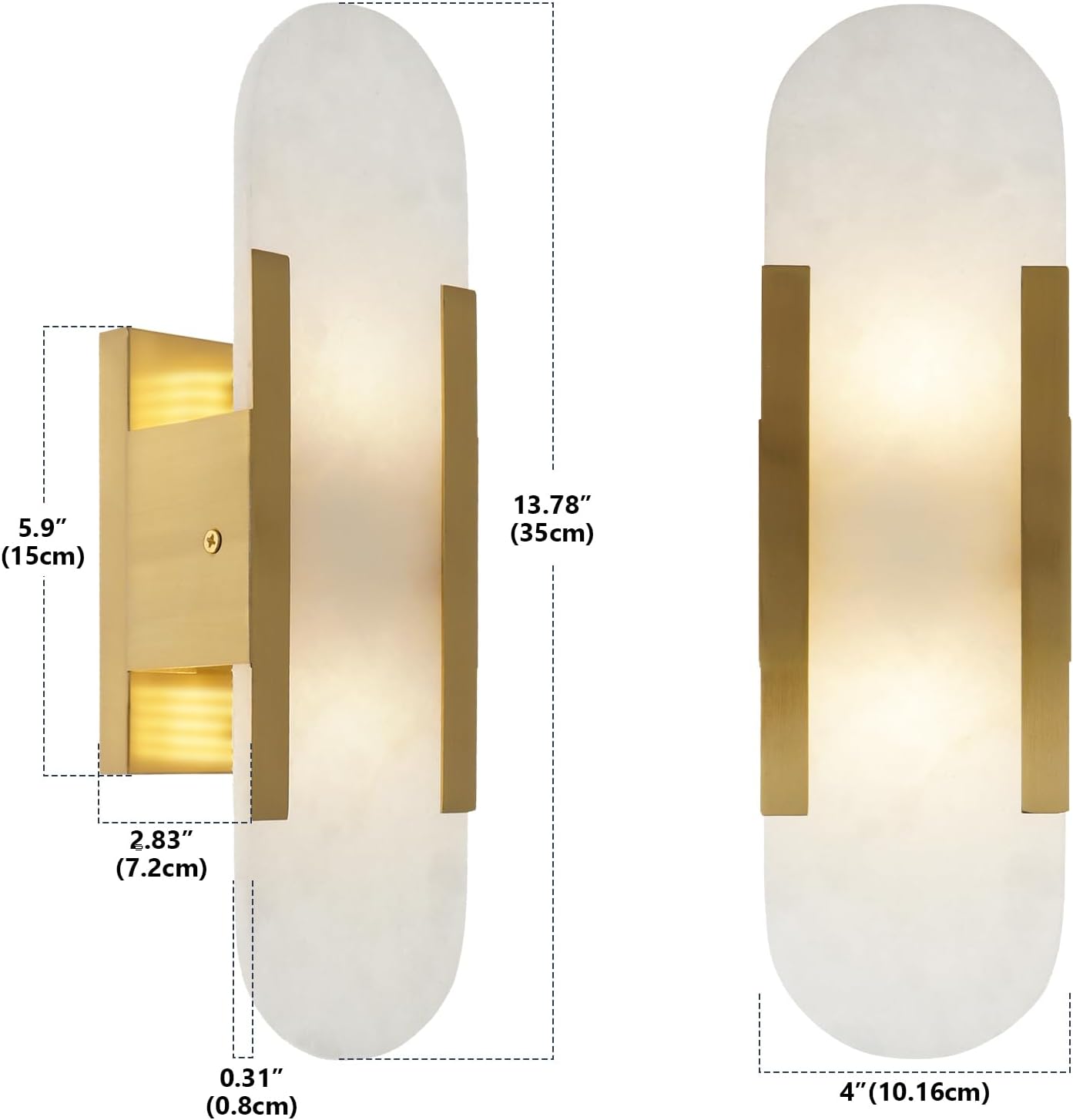 MARBELLE Luxury Gold Spanish Marble Sconce