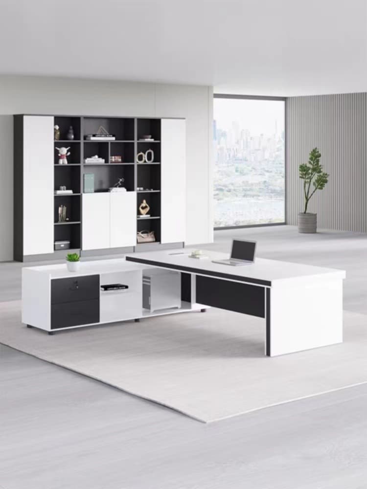 CLARA White Modern Executive Office Desk