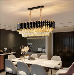 DAZZLUX Luxury K9 Crystal Linear Chandelier