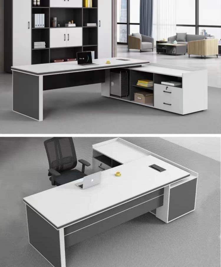 CLARA White Modern Executive Office Desk