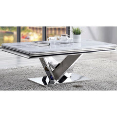 BREW HAVEN Marble Top Coffee Table