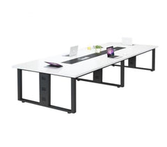 ModernWork White Rectangular Conference Table