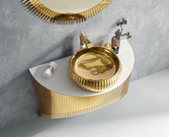 PURE GOLD Luxury Stainless Steel Bathroom Vanity Set