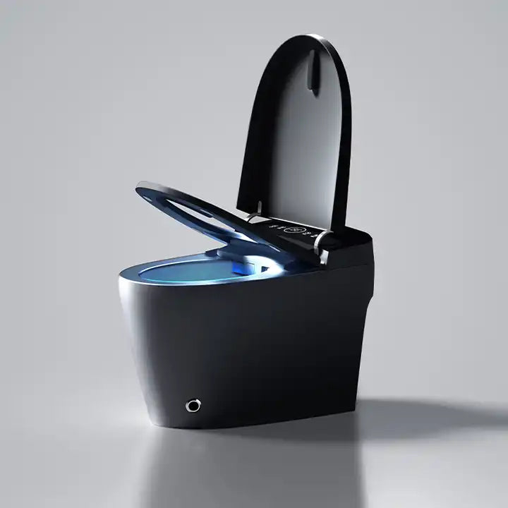 Black Elongated Smart LED Luxury Bidet Toilet