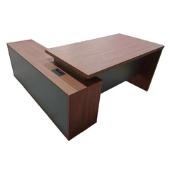 Otto Brown and Gray Executive Luxury Office Desk