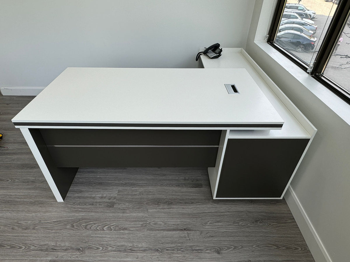 CLARA White Modern Executive Office Desk