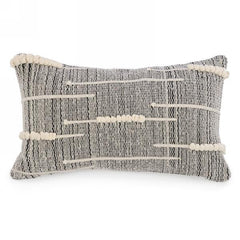 Black & Cream Weaved Rectangular Throw Pillow - Northern Interiors