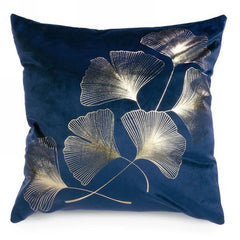 Blue Foliage Throw Pillow - Northern Interiors