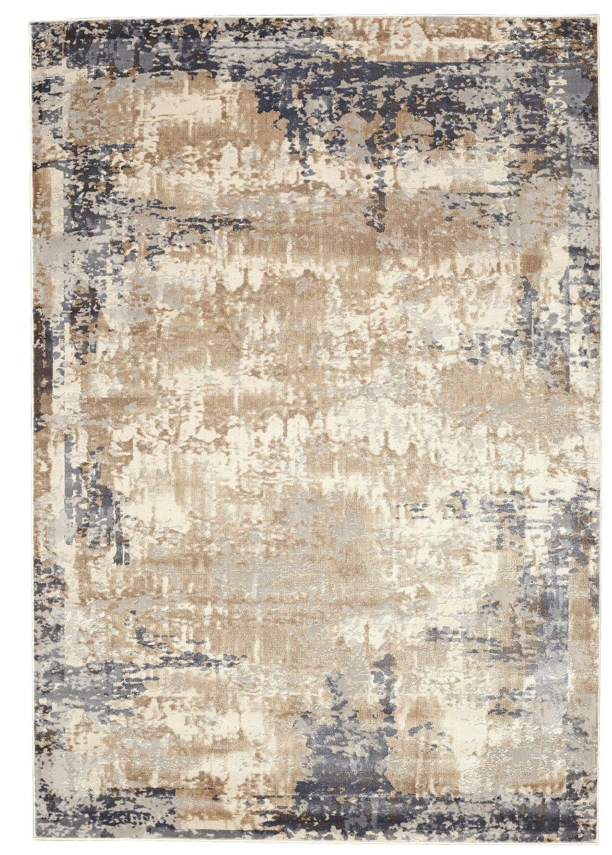 Charisma Muted Grey Ivory Distressed Abstract Rug - Northern Interiors