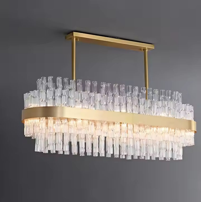 CRYSLYN Luxury Linear Crystal Chandelier