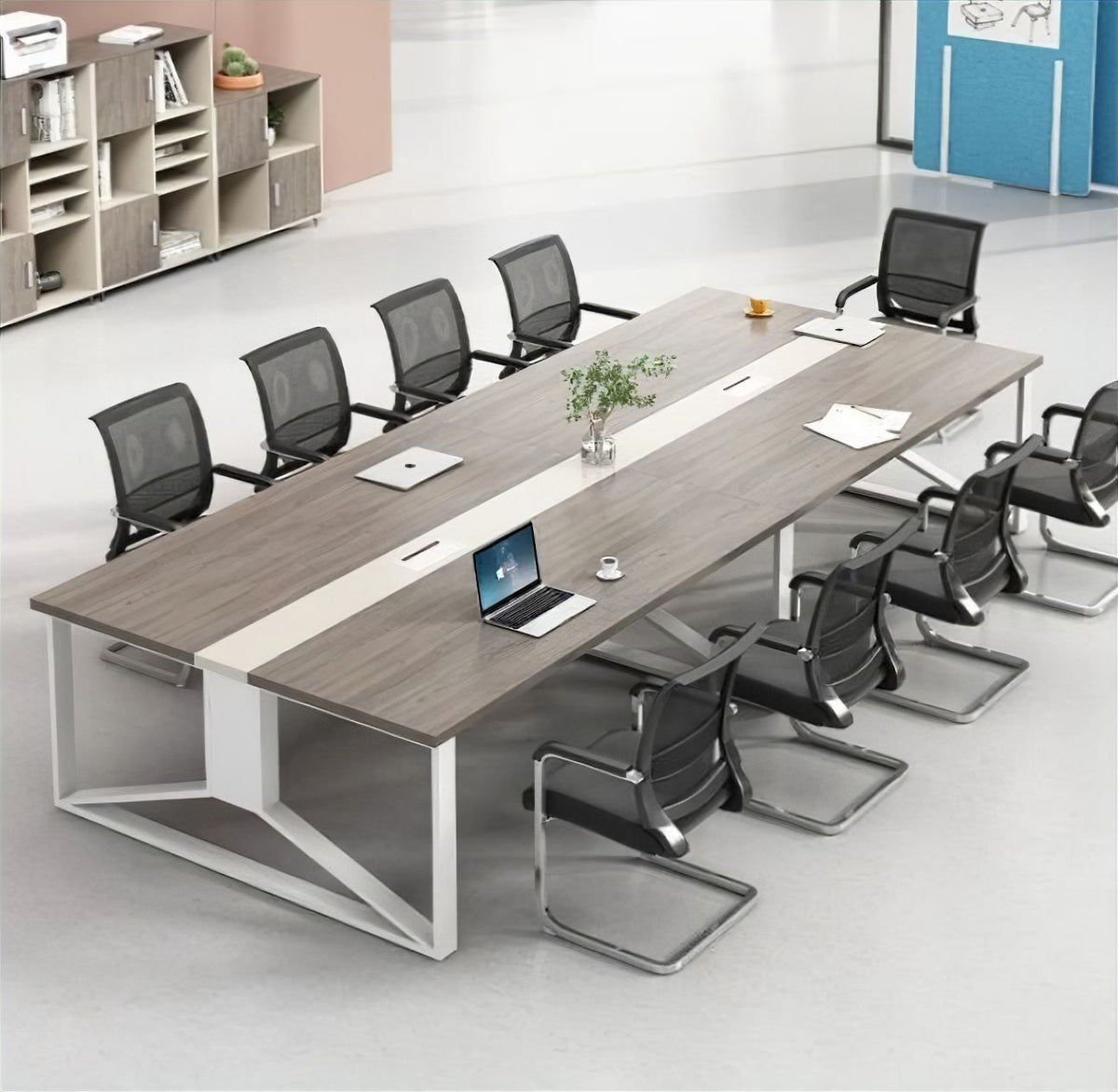 AshTech Modern Rectangular Conference Table