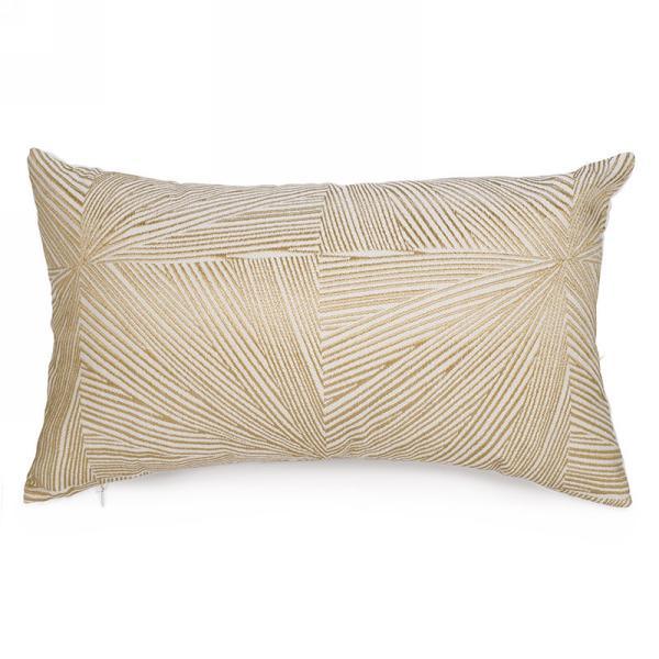 Gold Textured Rectangular Throw Pillow - Northern Interiors