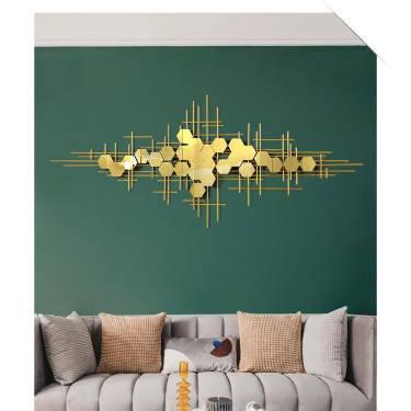 Golden Abstract Stainless Steel Wall Decor - Northern Interiors