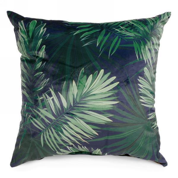 Green and Blue Foliage Throw Pillow - Northern Interiors