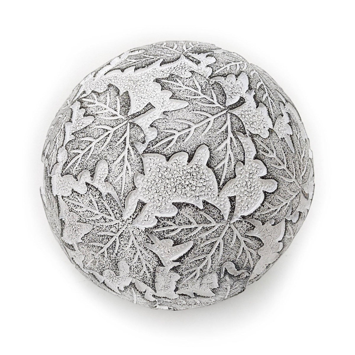 Grey Maple Leaf Deco 3D Ball - Northern Interiors