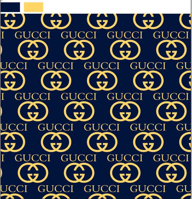 Gucci Logo Navy Waterproof Wallpaper - Northern Interiors