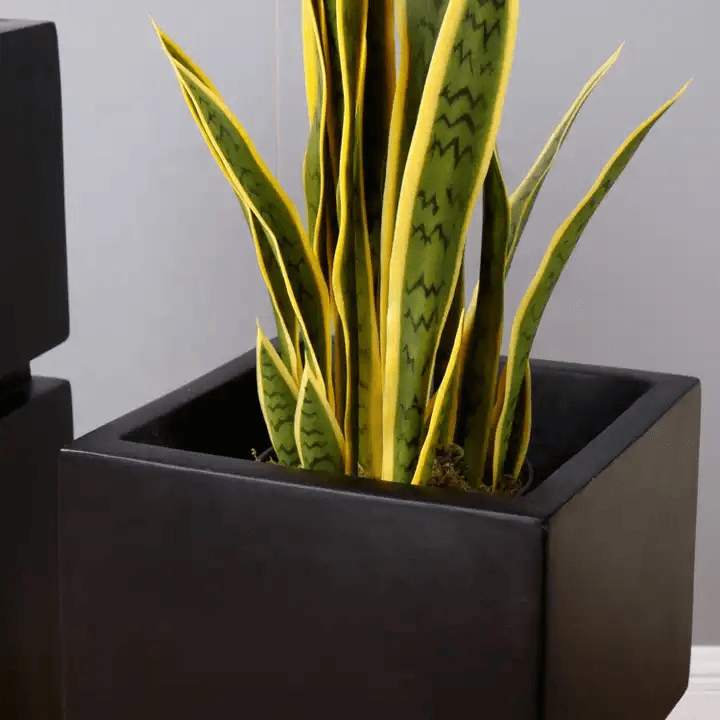 Handmade Matte Black Handmade Craft Outdoor Indoor Planter - Northern Interiors