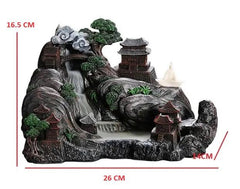 High Mountain Chalet Waterfall Incense Burner Decor - Northern Interiors