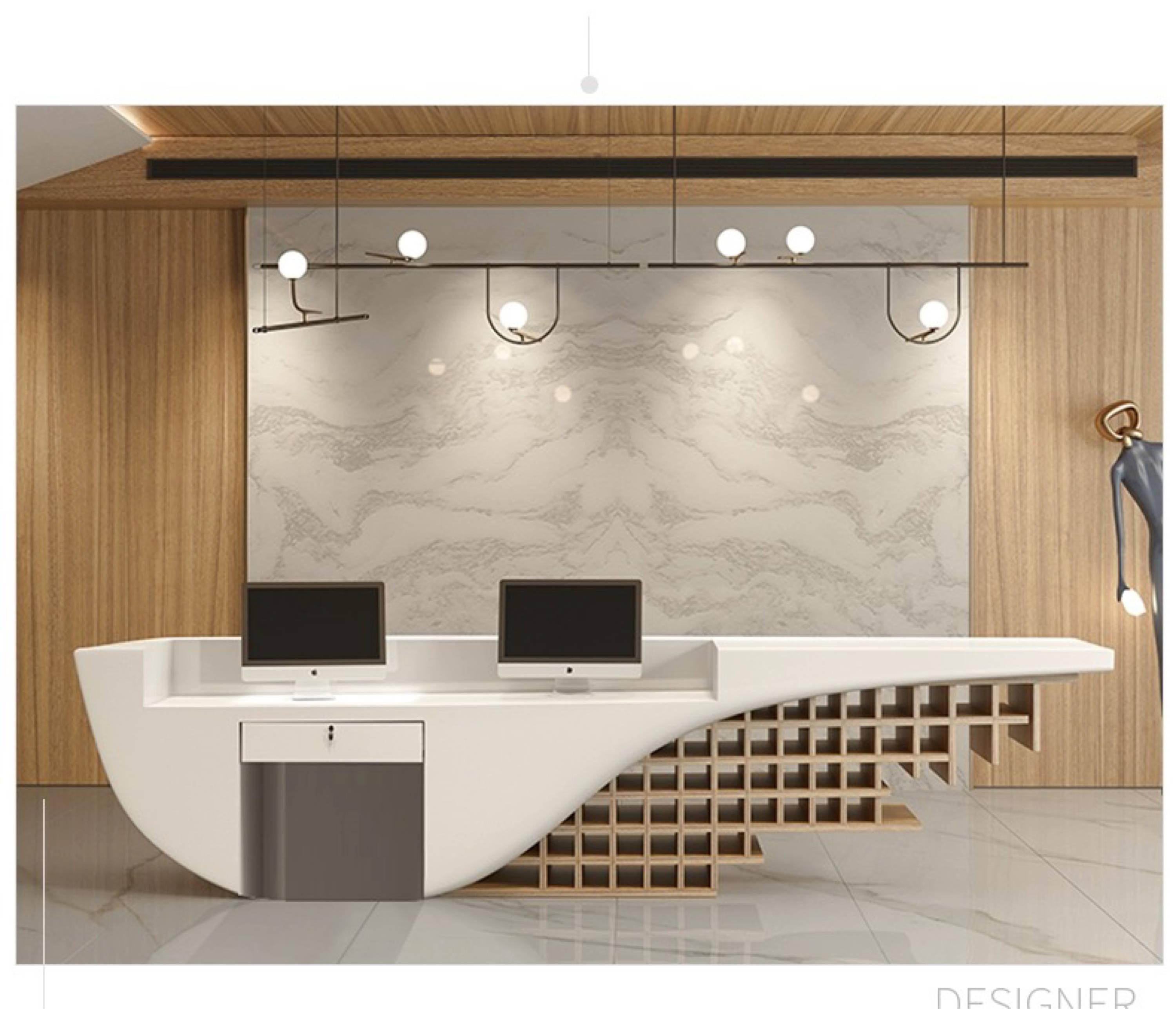 Honeycomb Modern Executive Reception Desk - Northern Interiors