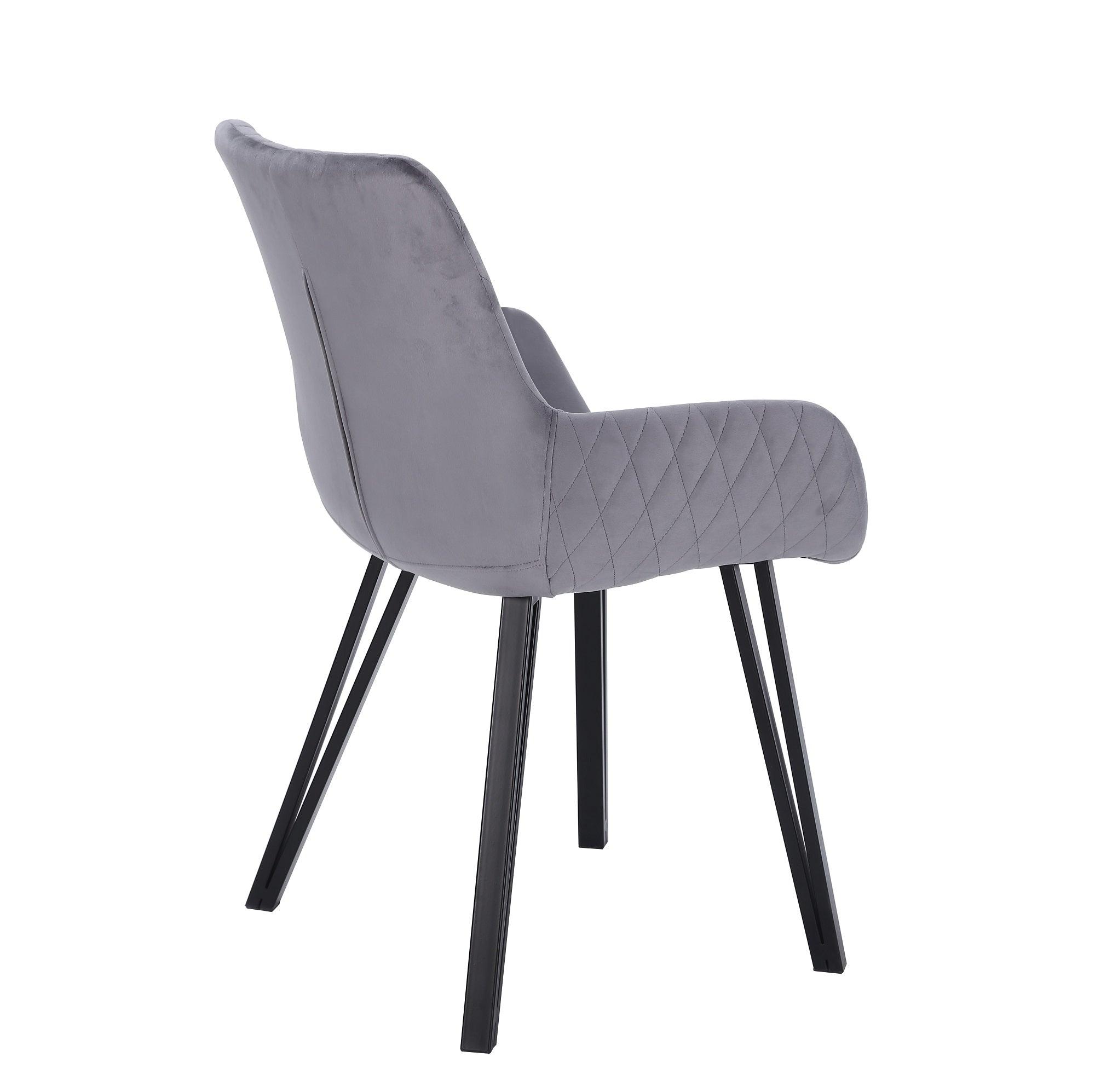 Joseph Gray Velvet Dining Chair - Northern Interiors