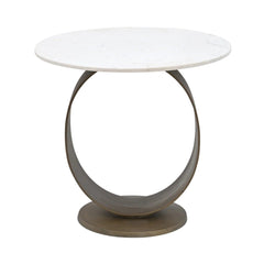 Juno Marble top Brass Side Table - Northern Interiors