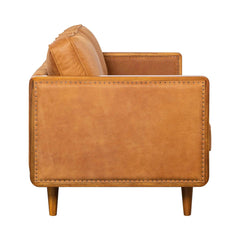 LAS VEGAS MANDALAY Italian Leather Sofa - OUTBACK TAN - Northern Interiors