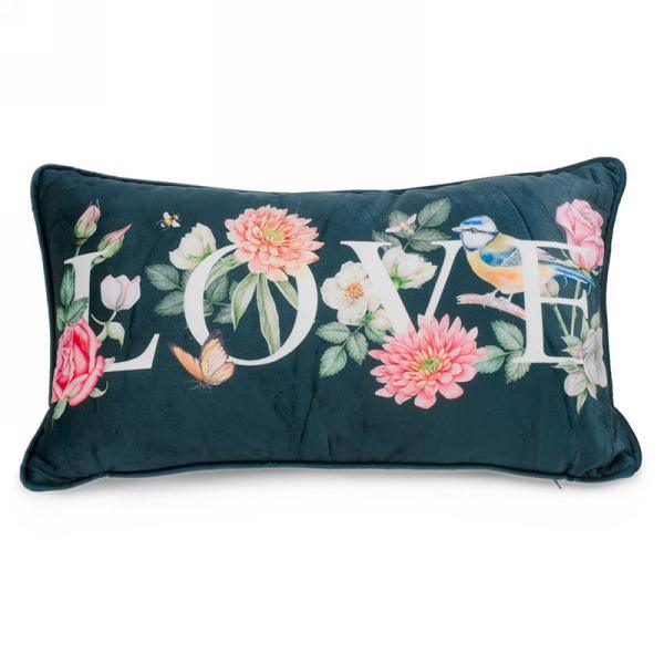 Love Floral Rectangular Throw Pillow - Northern Interiors