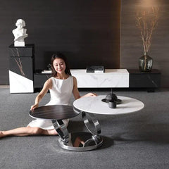 Milenda Marble Top Retractable Coffee Table - Northern Interiors