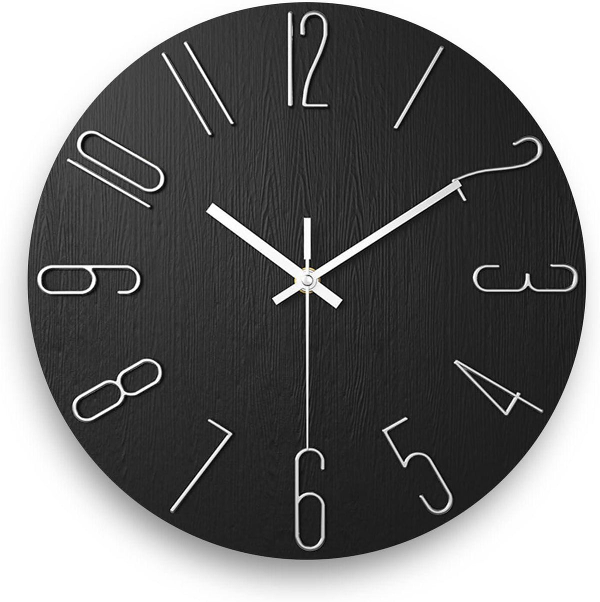 Minimalist Round Black Wall Clock - Northern Interiors