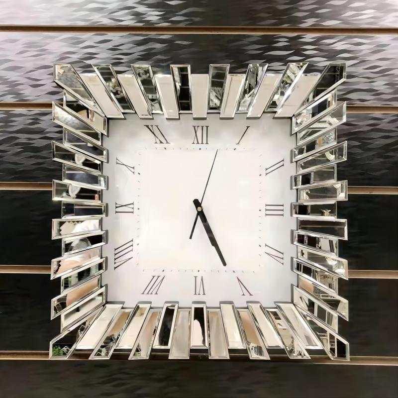 Mirrored Modern Luxury Wall Clock - Northern Interiors