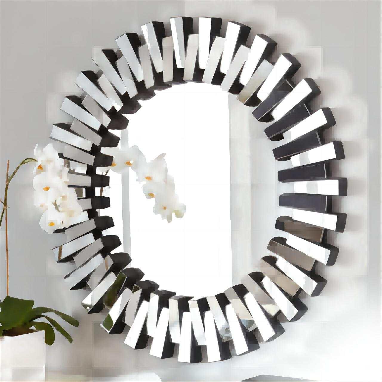 Modern Chrome Decorative Mirror - Northern Interiors