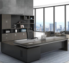 Modern Gray Executive Luxury Office Desk - Northern Interiors