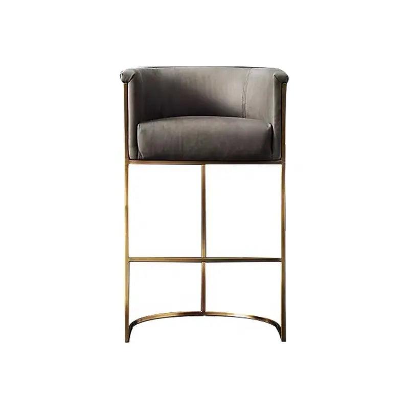 Modern Luxury Velvet Gold Bar Chair - Northern Interiors