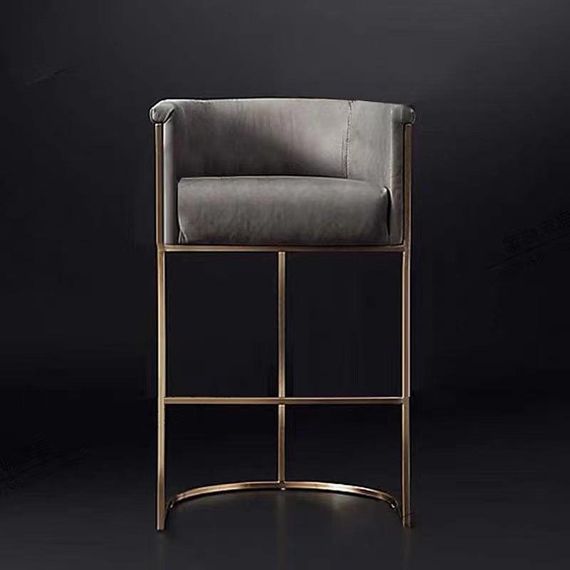Modern Luxury Velvet Gold Bar Chair - Northern Interiors