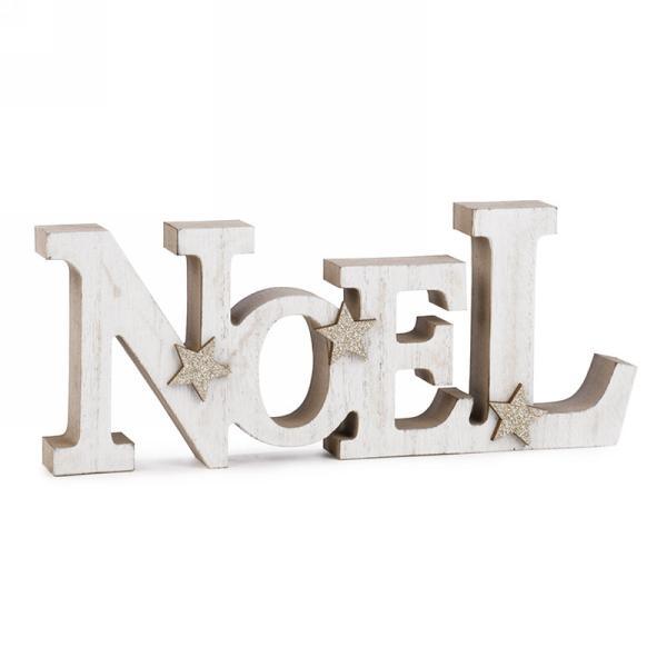 NOEL Decor in White with Gold Stars - Northern Interiors