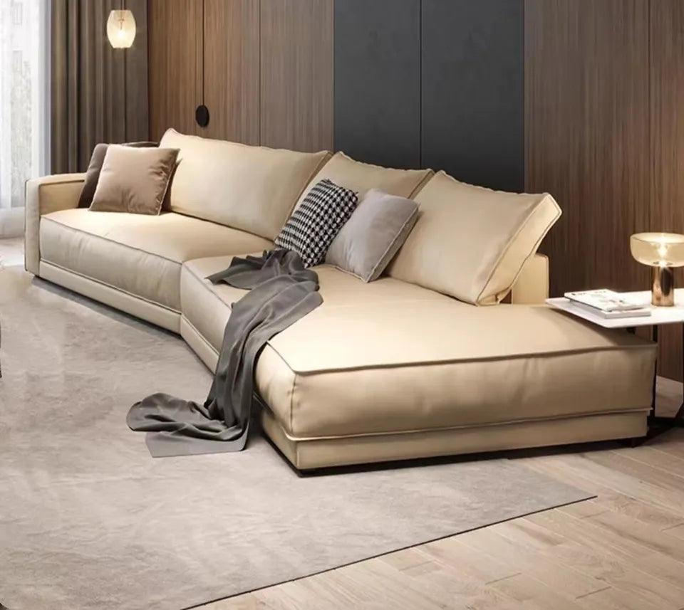 Nordic Micro Fiber Leather Sectional Sofa - Northern Interiors