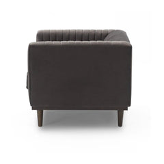 SAGE Forest Green Club Chair - Stone Grey Velvet - Northern Interiors