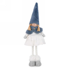 Standing girl figurine in white & blue grey - Northern Interiors