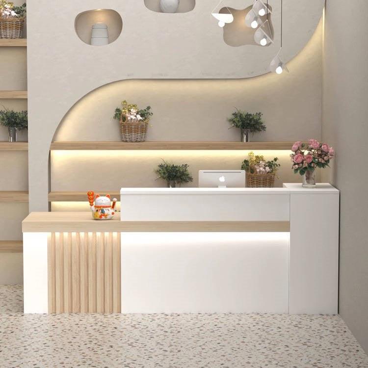 Stylish Modern Reception Desk with LED - Northern Interiors