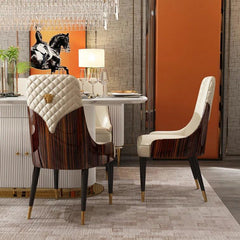 Super Luxury Medusa Head Leather Dining Chair - Northern Interiors