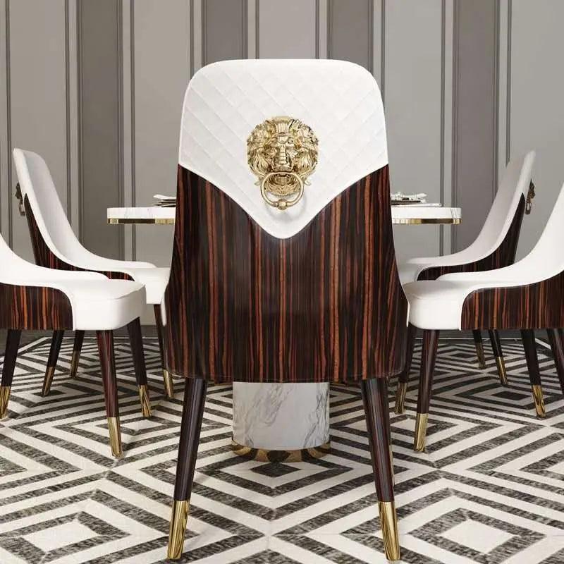 Super Luxury Medusa Head Leather Dining Chair - Northern Interiors