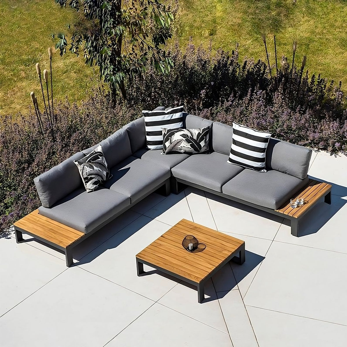 Alfresco Outdoor Sectional L shape Sofa Set