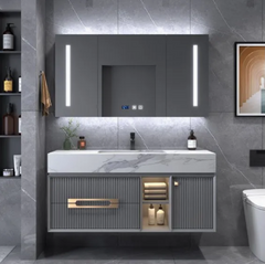 Chic Haven Wall Mount Bathroom Vanity & LED Mirror Cabinet