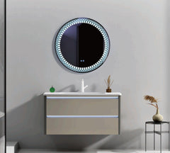 WHITE ICE Luxury Wall Mount Bathroom Vanity & LED Mirror Set - Northern Interiors