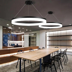 Modern Luxury Black LED Pendant Light - L - Northern Interiors
