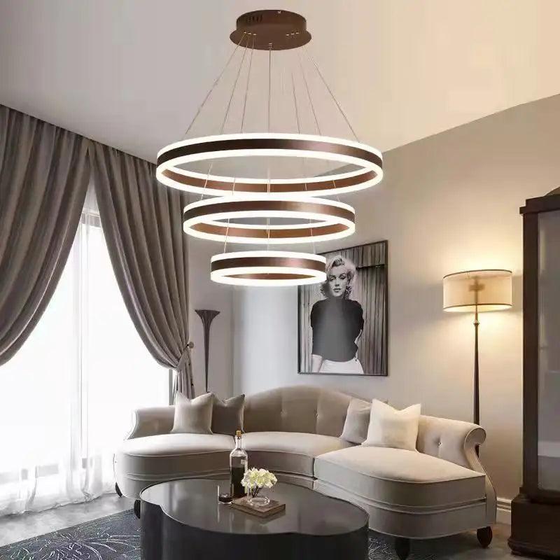 Nespresso Modern Luxury 3 Ring LED Pendant Light - Northern Interiors